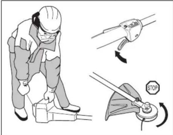 HUSQVARNA 130L - To do a check of the throttle trigger lockout - 5