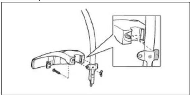 HUSQVARNA 130C - Montage du dispositif de protection de l'outil de coupe et de la tête de coupe (arbre droit) - 3