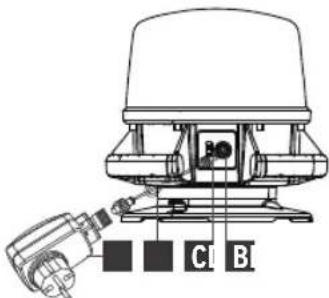 BRENNENSTUHL ORUM 8001 M - Fonctionnement du projecteur hybride avec alimentation secteur - 2