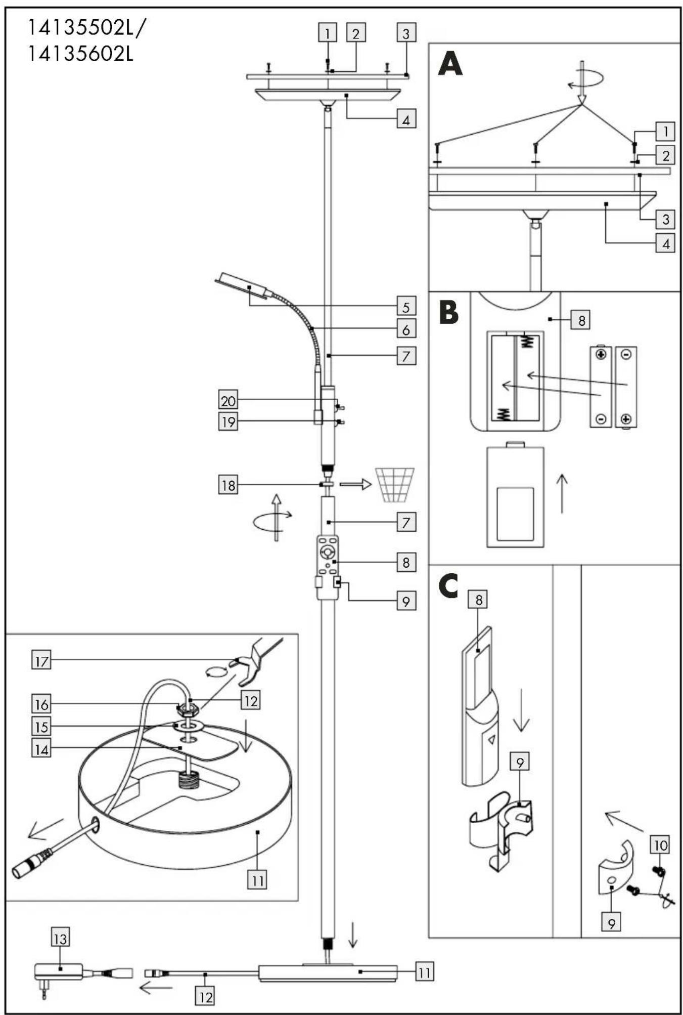 Livarno Lux 14135502L - NL / BE Montage-, bedienings- en veiligheidsinstrumentes pagina 33 - 1