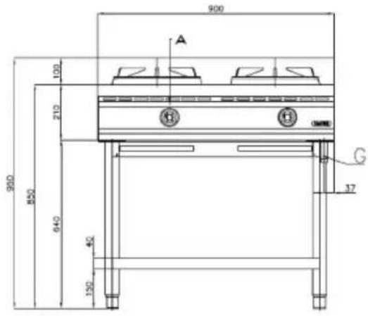 BARTSCHER 1053103 - Dimensions 1052103 / GWH2 - 1