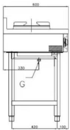 BARTSCHER 1053103 - Installation dimensions 1052103 / GWH2 - 2
