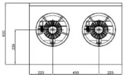 BARTSCHER 1053103 - Dimensioni di montaggio 1052103 / GWH2 - 3