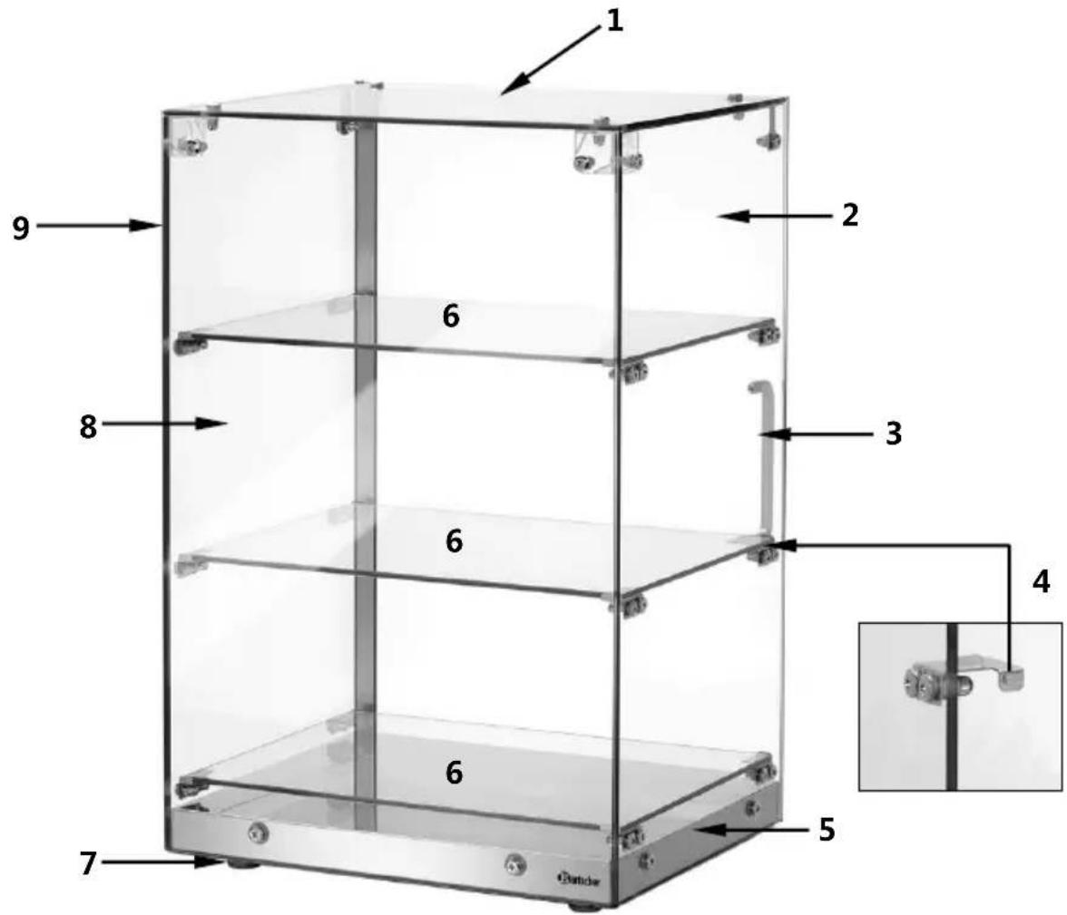 BARTSCHER 3850 3EK - Aperçu des composants - 1