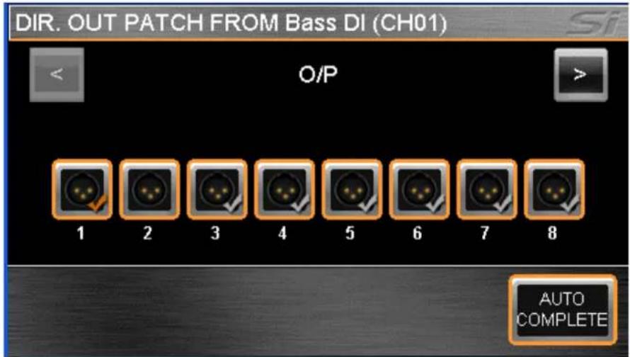SOUNDCRAFT Si Expression 3 - Configuration ou modification du patch de sortie directe : - 1