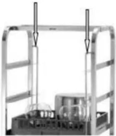 BARTSCHER ASP700 - Remplissage du chariot pour casiers de lavage / fixation des systèmes d'arrêt - 1