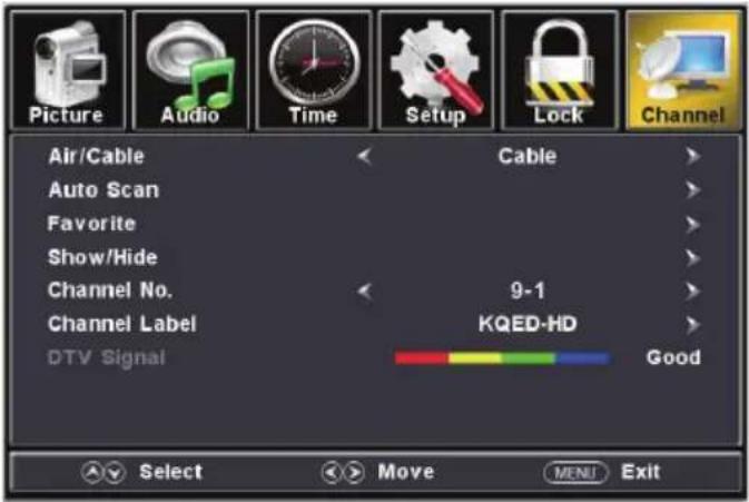Furrion FDUP43CBR - Channel Settings - 1