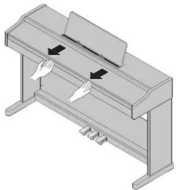 ROLAND RP107 - Fermer le couvercle du clavier - 1