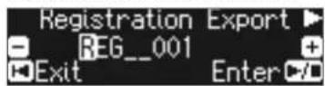 ROLAND GP609 - Sauvegarde d'un ensemble d'enregistrements (registration export) - 1