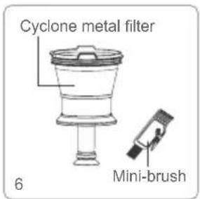 Cyclone metal filter Mini-brush 6