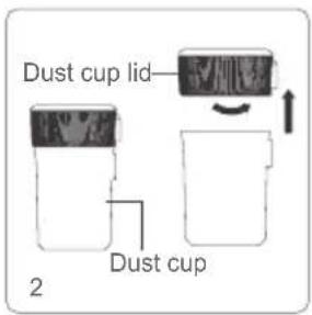 Dust cup lid Dust cup 2