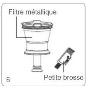 Filtre métallique 6 Petite brosse