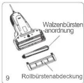 Walzenbürsten anordnung Rollbürstenabdeckung
