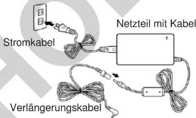 Stromkabel Netzteil mit Kabel Verlängerungskabel