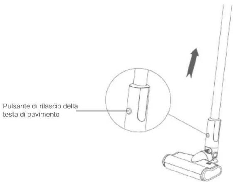 JIMMY JV63 - Smontare la testata del pavimento elettrica e il tubo di metallo - 1