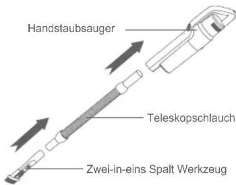 JIMMY JV63 - Handstaubsauger durch die Teleskopschlauch mit dem Zubehör verbinden - 2