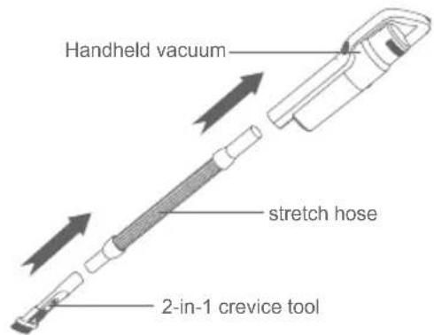 JIMMY JV63 - Connect handheld vacuum cleaner with accessories through stretch hose - 2