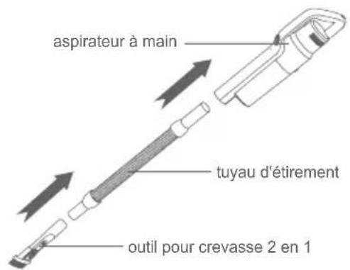 JIMMY JV63 - Connection de l'aspirateur à main avec des accessoires via un tuyau extensible - 2