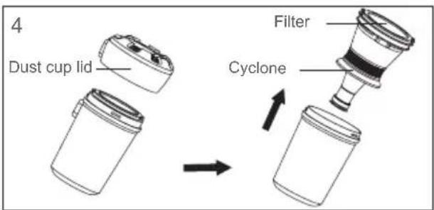 JIMMY Antimite UV WB41 - Dust cup cleaning - 1