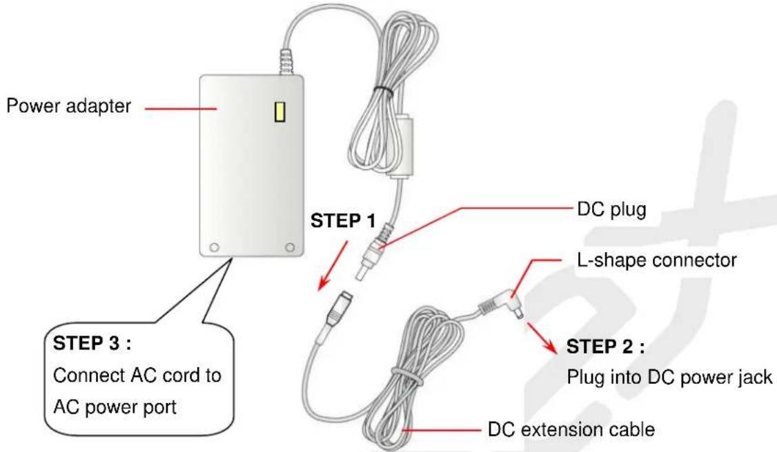 Hobot 288 - Power adapter/DC extension cable - 1