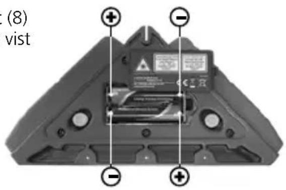 Laserliner SuperSquareLaser 4 - Ilægning af batterier - 1