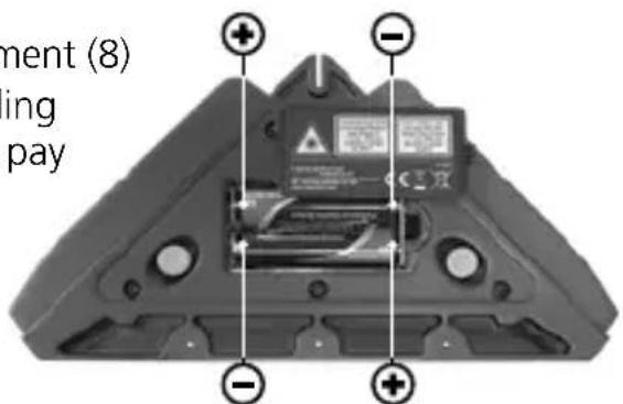 Laserliner SuperSquareLaser 4 - Inserting batteries - 1