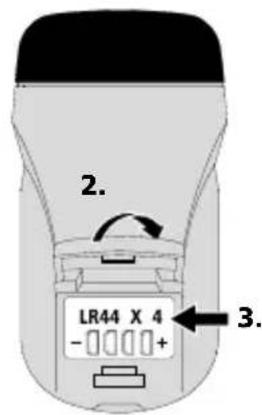 2. LR44 X 4 - +