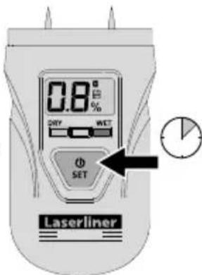 0.8 °C % DRY WET SET Laserliner