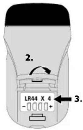 2. LR44 X 4 - +