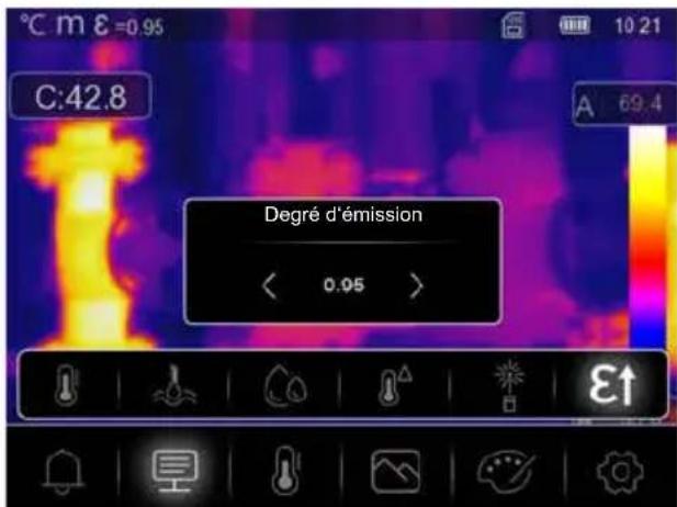 Laserliner ThermoCamera HighSense Pro - Paramètres : degré d'émission - 1