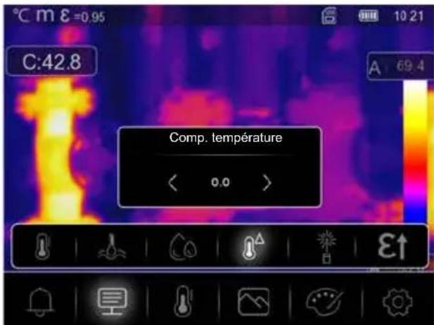 Laserliner ThermoCamera HighSense Pro - Paramètres : comp. température - 1