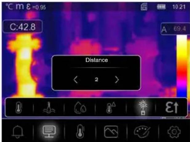 Laserliner ThermoCamera HighSense Pro - Paramètres : distance - 1