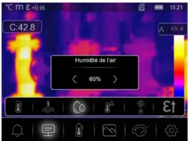 Laserliner ThermoCamera HighSense Pro - Paramètres : humidité de l'air - 1