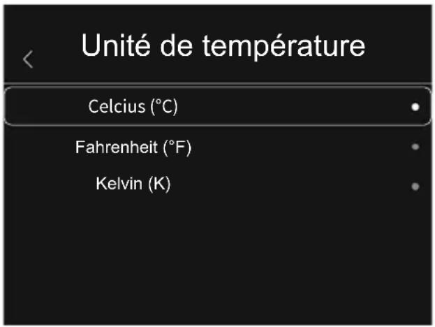 Laserliner ThermoCamera HighSense Pro - Réglages de la mesure : unité de température - 1