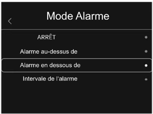 Laserliner ThermoCamera HighSense Pro - Réglages de la mesure : mode alarme - 1