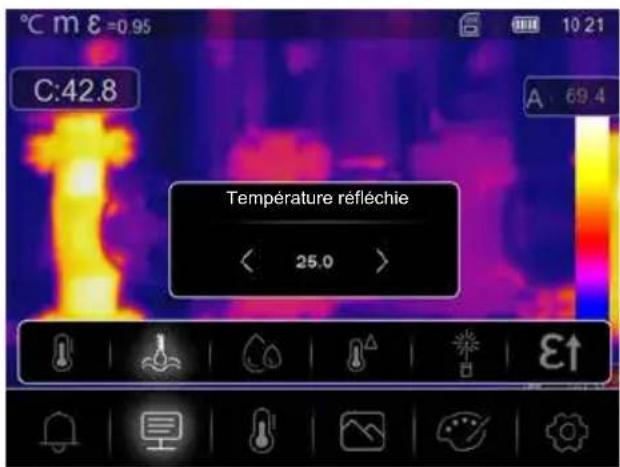 Laserliner ThermoCamera HighSense Pro - Paramètres : température réfléchie - 1