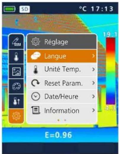 Laserliner ThermoCameraCompact Plus - Menu principal - 2