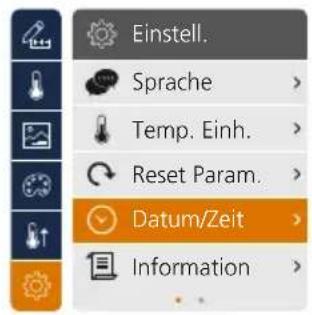 Laserliner ThermoCameraCompact Plus - Einstellungen: Datum / Zeit - 2