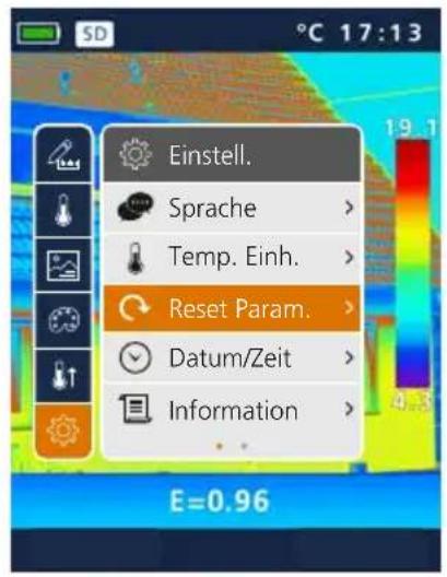 Laserliner ThermoCameraCompact Plus - Einstellungen: Werkseinstellung - 2