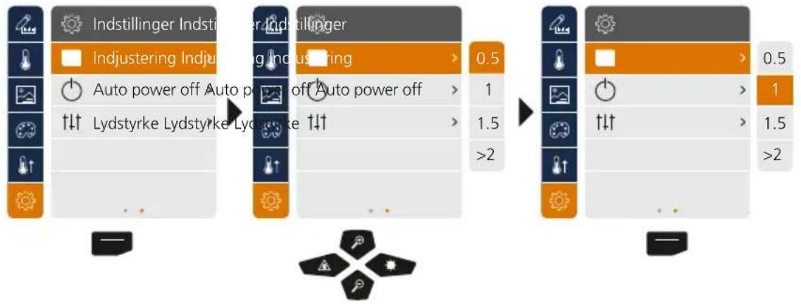 Laserliner ThermoCameraCompact Plus - Indstillinger: Indjustering - 2