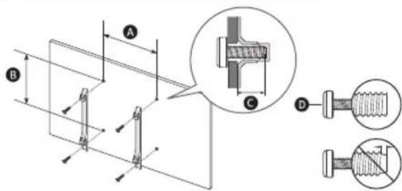 SAMSUNG MNA110MS1AC - Especificações de montagem na parede (VESA) - 1