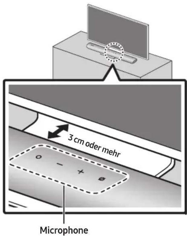 SAMSUNG HWS67A - INSTALLIEREN DER SOUNDBAR VOR DEM FERNSEHER - 1