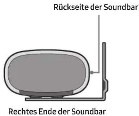 SAMSUNG HWS67A - Installieren Sie 2 Wandhalterungen mit der richtigen Ausrichtung auf der Unterseite der Soundbar unter Verwendung von 2 Schrauben. - 2