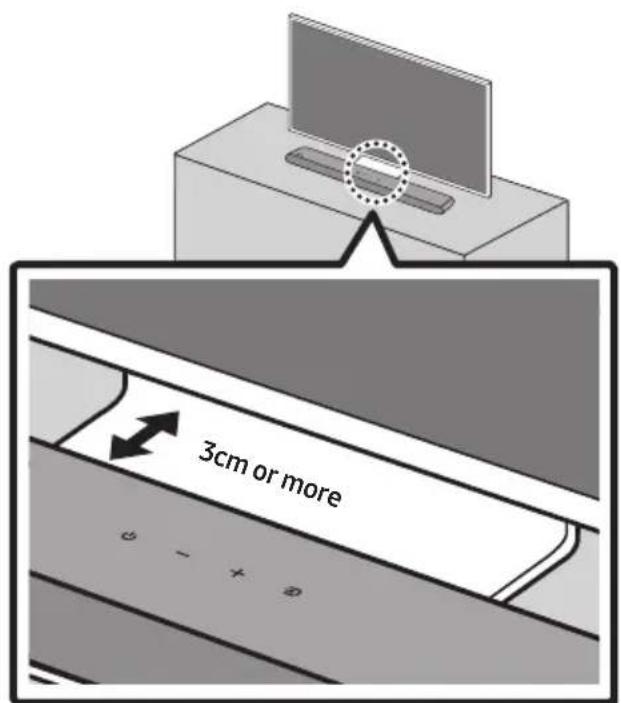 SAMSUNG HWS56B - INSTALLING THE SOUNDBAR IN FRONT OF TV - 1