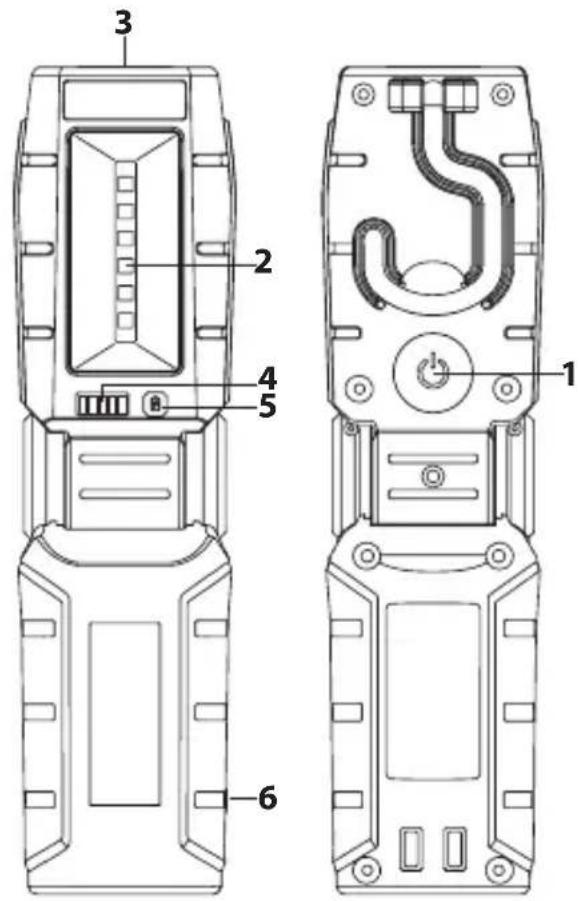 BRENNENSTUHL HL DA 61 MH - OVERVIEW OF THE CONTROLS: - 1