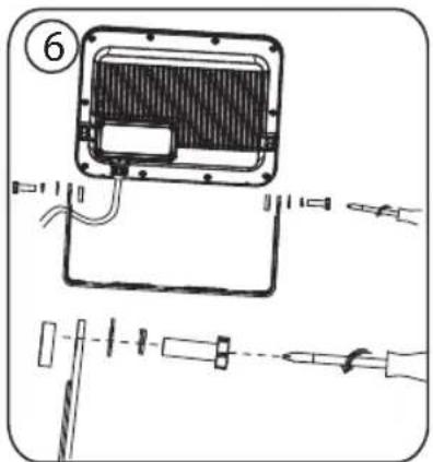 Technical diagram showing a device with labeled components and exploded view, including parts like a grid box and cable connections.