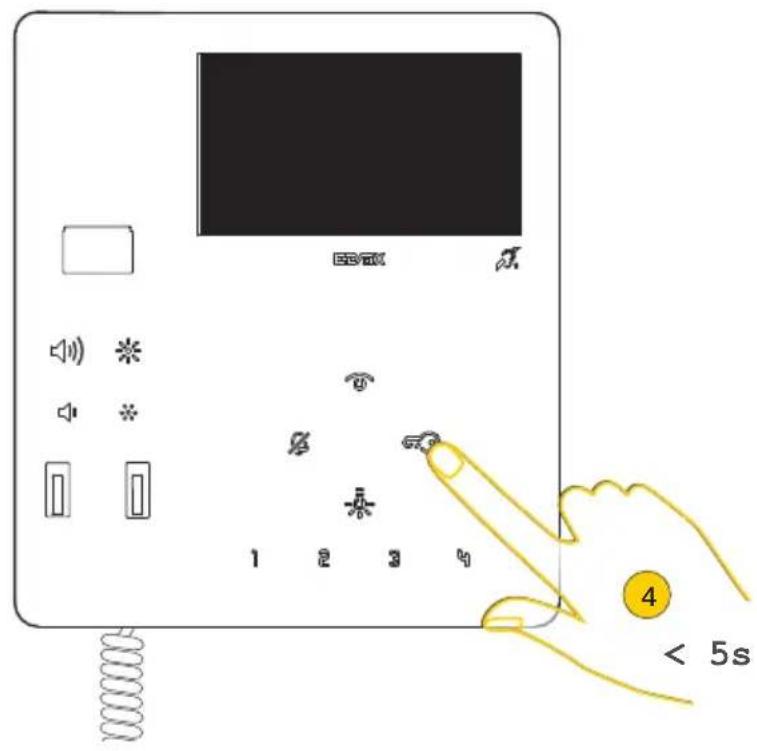 Vimar ELVOX 7549 - Programmation de l'identifant ID primaire (Modalité de programmation standard) - 5