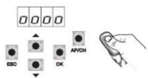 Vimar ELVOX RA98 - RAD : menu de gestion des radiocommandes comptant 4 paramètres : - 4