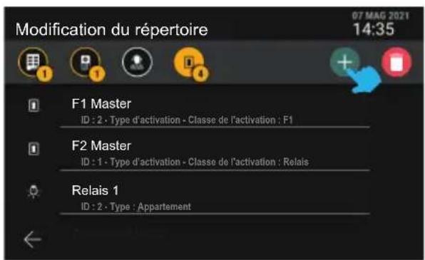 Vimar ELVOX 40517 - Ajouter un élément « activation » au répertoire - 1