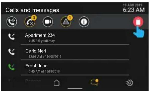 Vimar ELVOX 40517 - Suppression de la chronologie des appeals et des messages - 1